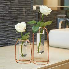 811, pan mandi, chappal market, sadar bazar, opp. Putwo Vases Set Of 2 Metal Flower Vase Glass Vase Planter Terrariums Gold Vases Rose Gold Vase Plant Vase Glass Vases Cylinder Vase Vases For Decor Clear Vase Decorations For Living Room