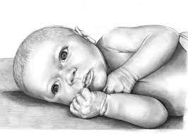 Color pencil of my baby pic. Baby Portrait Drawings By Angela Of Pencil Sketch Portraits