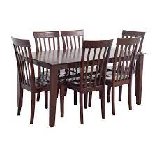 A remarkable design that rests on a. 89 Off Bob S Discount Furniture Bob S Furniture Dining Room Table And Chairs Tables