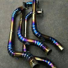 Exhaust Blue Rainbow Hardchrome Http Andriesyber Blogspot Com Welding Art Welding And Fabrication Titanium Welding
