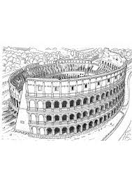 El coliseo es un icono de roma y es muy fácil. Coliseo Libro Para Colorear Razukraski Com