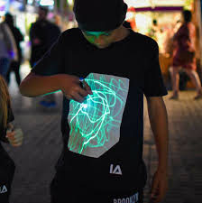 These stylish tshirts are ideal for all seasons and offer premium comfort. Childrens Interactive Green Glow Tshirt In Black By Illuminated Apparel Notonthehighstreet Com