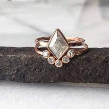 15 Unique Fitted Engagement Ring And Wedding Band Combos That Just Belong Together Engagement Rings Wedding Bands Set Unique Engagement Rings Wedding Rings Unique
