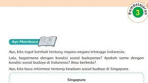 Singapura adalah pusat keuangan terdepan keempat di dunia dan sebuah kota dunia kosmopolitan. Tag Kondisi Sosial Budaya Singapura Kunci Jawaban Buku Tematik Tema 8 Kelas 6 Sd Halaman 71 73 74 75 Subtema 2 Pembelajaran 3 Tribunnews Com Mobile