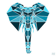 A Geometric Animal Series Created From Shapes And Monochromatic Color Geometric Art Animal Geometric Shapes Art Geometric Animals
