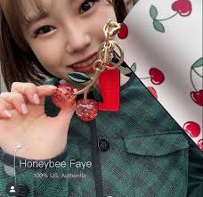 NWT Coach Signature Cherry Bag Charm 88547