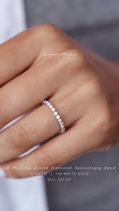 14k Floating Round Diamond Anniversary Band 0 50ctw Video Diamond Anniversary Bands Vintage Gold Engagement Rings Diamond Wedding Bands