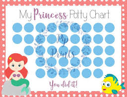 Printable Little Mermaid Potty Training Chart Instant