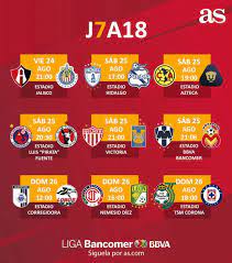 Calendario liga mx del guard1anes 2021: Fechas Y Horarios De La Jornada 7 Del Apertura 2018 De La Liga Mx As Mexico