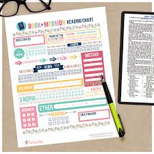 Book Of Mormon Reading Charts And Page Titles Pink And Blue Versions Pdf Download