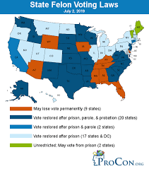 State Felon Voting Laws Felon Voting Procon Org