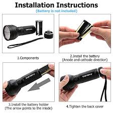 Uv Flashlight Black Light Uv Lights Vansky 51 Led Ultraviolet Blacklight Pet Urine Detector For Dog Cat Urine Dry Stains Bed Bug Matching With Pet Odor Eliminator Pet Supplies Store