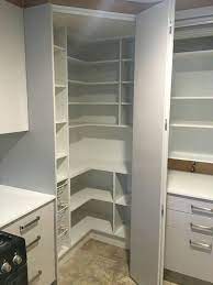 Instead of wasted corner counter space, this kitchen cabinet design features an extra drawer for utensils. Pin By Nicole Kristin On Nje Poezi Per Ty Pantry Layout Closet Layout Pantry Design