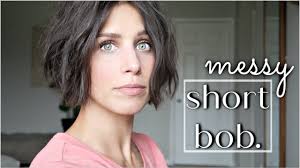 You'll love these trendy, easy haircuts and rockin' hair color ideas. How To Style A Short Blunt Bob Easy Messy Short Hair Youtube