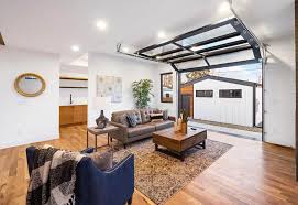 The 26 gauge corrugated curtain is. Garage Door In Living Room Design Types Ideas Designing Idea