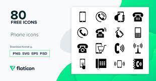 Download Phone Icons Icon Pack 80 Svg Icons