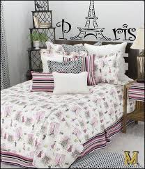 Create a chic paris bedroom with paris bedding, eiffel tower prints. Pink Paris Themed Bedroom Novocom Top