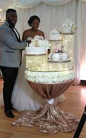 Crystal Cake Stands 1 2 3 4 5 Or 6 Tierscrystal Etsy In 2021 Wedding Cake Display Crystal Cake Stand Crystal Cake