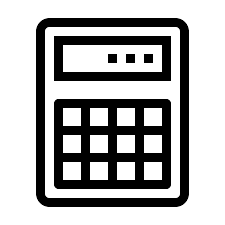 Vector black calculator icon set on white background. Calculator Icon