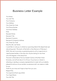 Example Of Simple Business Letter Template Pdf Word