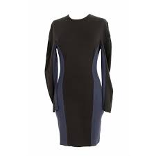 Tubino nuovo nero leggermente elasticizzato con dettagli in pizzo ai fianchi e colletto. Stella Mc Cartney Vestito Anni 2000 Tubino Stretto Nero Dede Couture