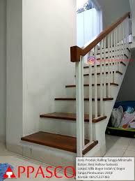 Harga fiber viber plastik penutup pagar minimalis (harga per 50cm x 1 meter) rp12.250. Railing Tangga Minimalis Modern Besi Galvanis Di Villa Bogor Indah Railing Tangga Minimalis Appasco Indonesia