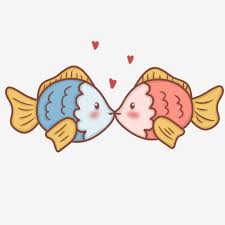卡通魚美麗的魚接吻的魚接吻的魚 婚姻背景 愛魚 情人節素材 Psd格式圖案和png圖片免費下載in 2020 Cartoon Fish Beautiful Fish