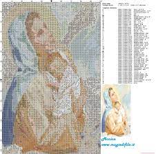 Stained glass mary counted cross stitch pattern. Virgin Mary And Baby Jesus Cross Stitch Pattern Cross Stitch Patterns Cross Stitch Christian Cross Stitch
