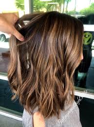 Golden Brown Balayage Warm Brown Highlights Brunette Lob Balayage Brunette Hair Color Balayage Brunette Brown Blonde Hair