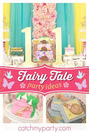 Tonight is a fairytale theme kit. Fairytale Birthday Rae S Fairyland Celebration Catch My Party 1st Birthday Party For Girls Fairy Theme Party Kids Party Themes