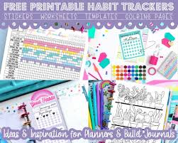 Coloring with baby joy joy is a great way to work on your fine motor skills. Free Printable Habit Tracker Stickers Templates Coloring Pages For Planners A Country Girl S Life