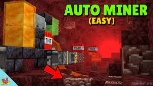 Auto Mining Machine For Minecraft Best Way To Find Ancient Debris Tunnel Bore Youtube