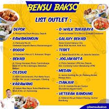 Bensu Bakso Di Instagram List Outlet Bensu Bakso Jadi Buat Kamu Yang Mau Ngebakso Hari Ini Silahkan Order Di Alamat Diatas Ya Buka Instagram Bakso Atasan