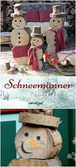 Landkind 01 2018 Schneemanner Aus Holz Holz Basteln Weihnachten Landkind