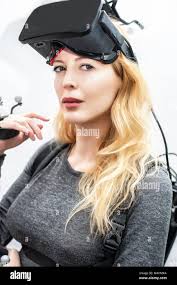 Virtual reality headset during hi-res stock photography and images