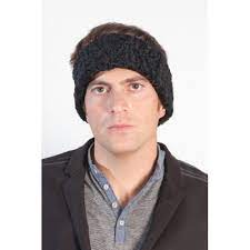 Black Lamb Karakul Fur Headband Men S Fur Headbands Mens Real Fur Accessories