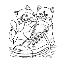 coloriage chat a colorier dessin imprimer cat coloring page pages animal coeur, gaufres, coloration, graphique,