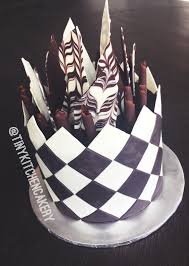 Black And White Chocolate Mini Grooms Cake Replica Checkerboard Cake Marbled Chocolate Chocolate Shards Cho White Birthday Cakes Checkerboard Cake Cake