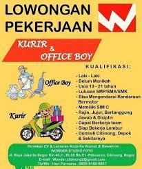 Halaman 1 dari 34 lowongan. Kurir Dan Office Boy Atmago