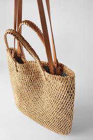Imagen 4 De Bolso Shopper Papel Trenzado De Zara Tote Canta Canta Cantalar