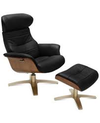 Furniture Annaldo Leather Swivel Chair Ottoman 2 Pc Set Reviews Recliners Furniture Macy S Chair And Ottoman Swivel Chair Leather Swivel Chair