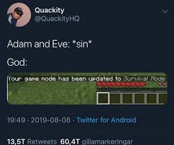 Quality Tweet Minecraft Memes Funny Christian Memes Christian Memes