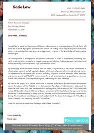 System Administrator Cover Letter Samples Templates Pdf Word 2021 System Administrator Cover Letters Rb