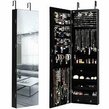 You have made your final decision and after you have explored most of the designs, designs and sizes, you want to be sure that when you mount. Giantex Wall Door Jewelry Armoire Cabinet With Full Length Mirror 2 Leds Lockab Ebay