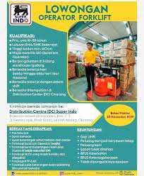Lowongan kerja di gresik mei 2021 temukan loker terbaru yang sesuai dengan lokasi, pendidikan, dan minat anda. Lowongan Kerja Operator Forklift Di Super Indo November 2019 Lockerjob
