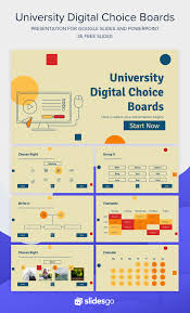 Make Your Own Choice Boards For Digital Learning By Customizing These Interactive Slides For Google Sl In 2020 Powerpoint Background Design Choice Boards Google Slides