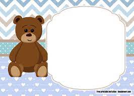 Free Printable Teddy Bear Baby Shower Invitations Template Teddy Bear Baby Shower Invitations Baby Bear Baby Shower Teddy Bear Birthday Invitations