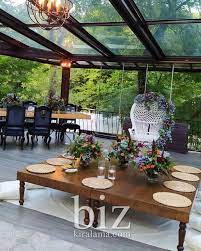 yer masasi dekor organizasyon ahsap masa