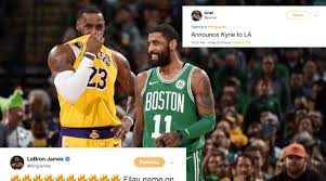 Maybe you would like to learn more about one of these? Lebron James Tweets For Kyrie Irving Fans Call For Kyrie To La Announcement The Sportsrush