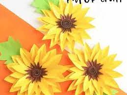Download, print and cut template. Diy Paper Sunflower Craft For Kids The Inspiration Edit